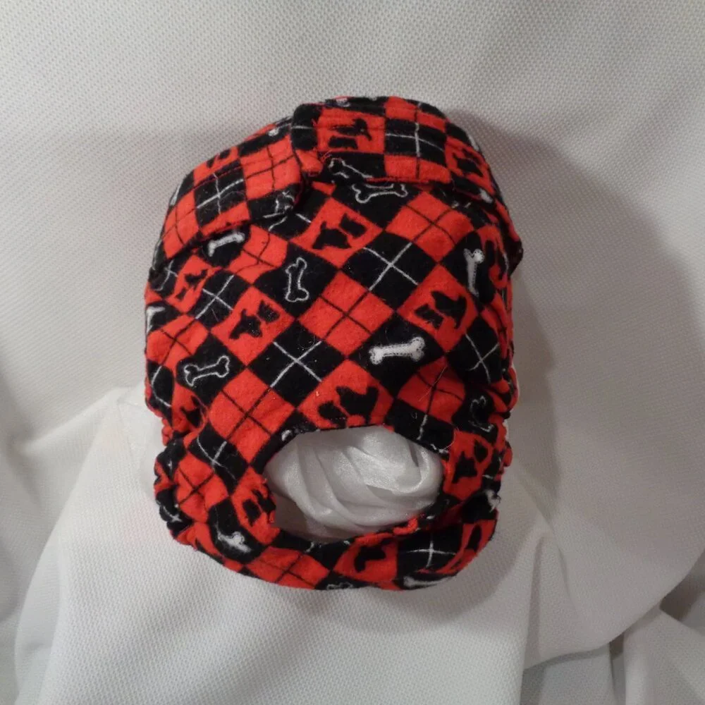 Dog incontinent or in heat panties adjustible size, hook and loop close girl dog